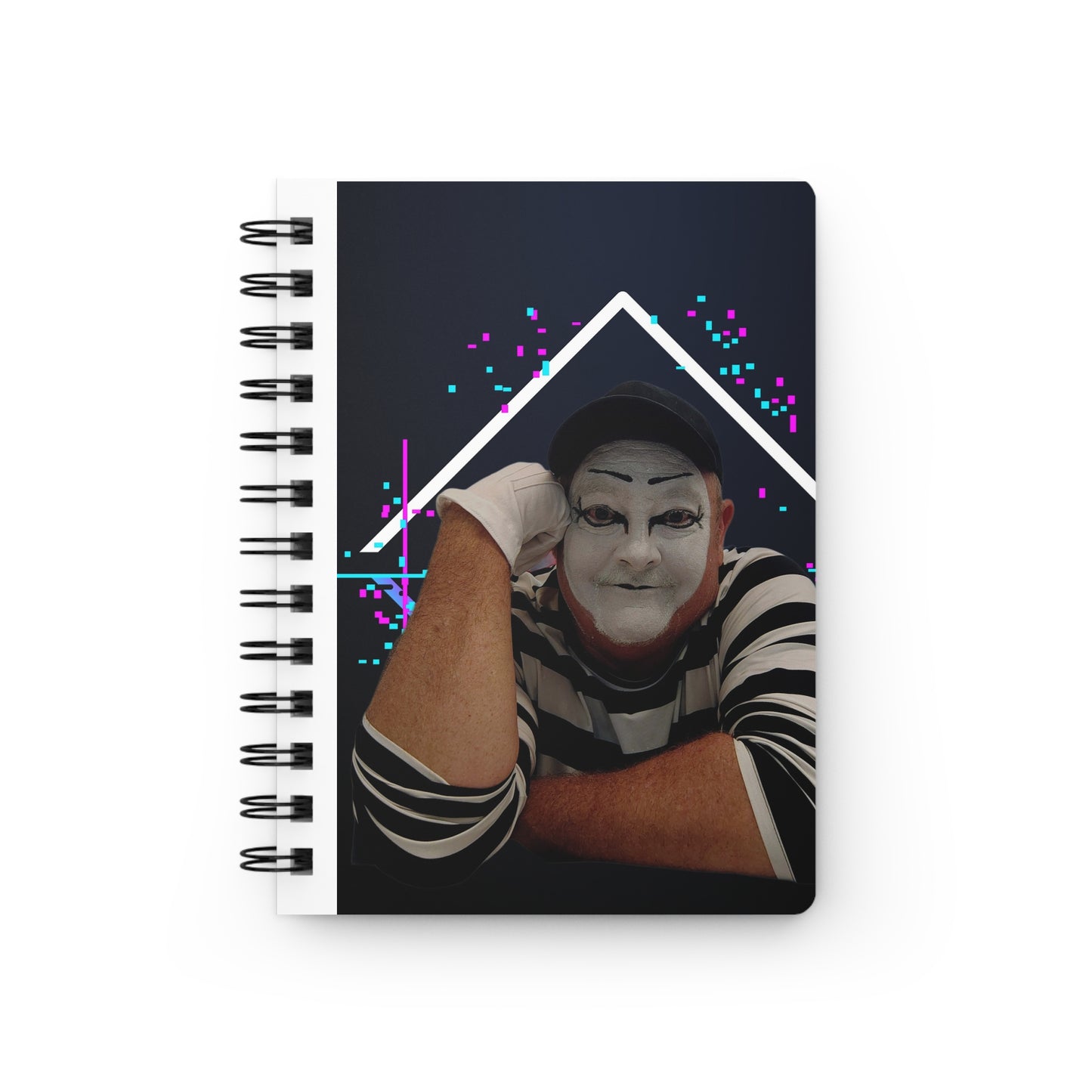 Whimsical Clown Spiral Bound Journal – Creative Notebook for Artists and Dreamers