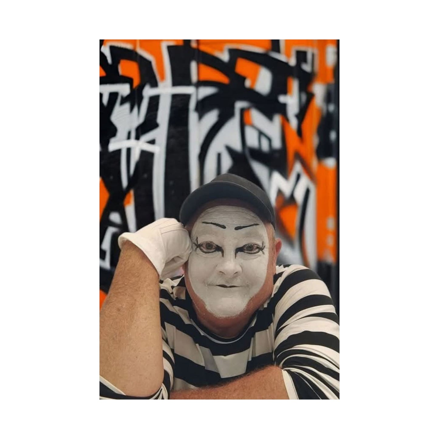 Artistic Matte Vertical Poster - Street Art Mime