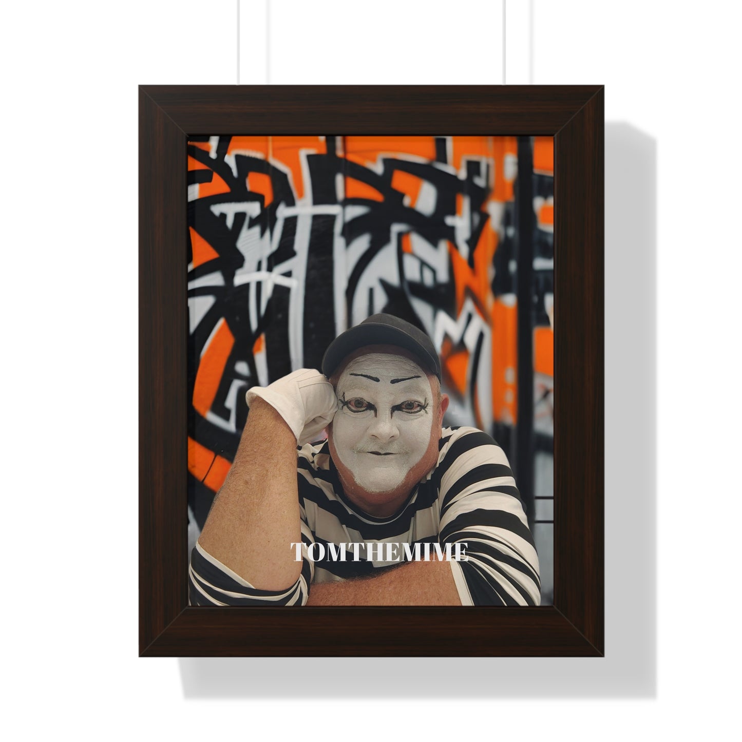Urban Art Framed Poster - 'Tom the Mime' Wall Decor