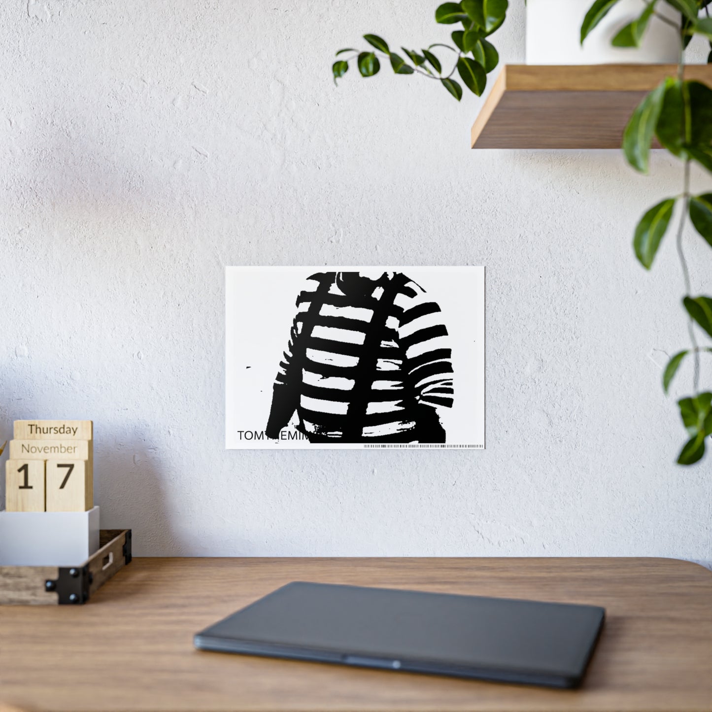 Modern Gloss Poster - Minimalist Black & White Striped Art for Home Decor