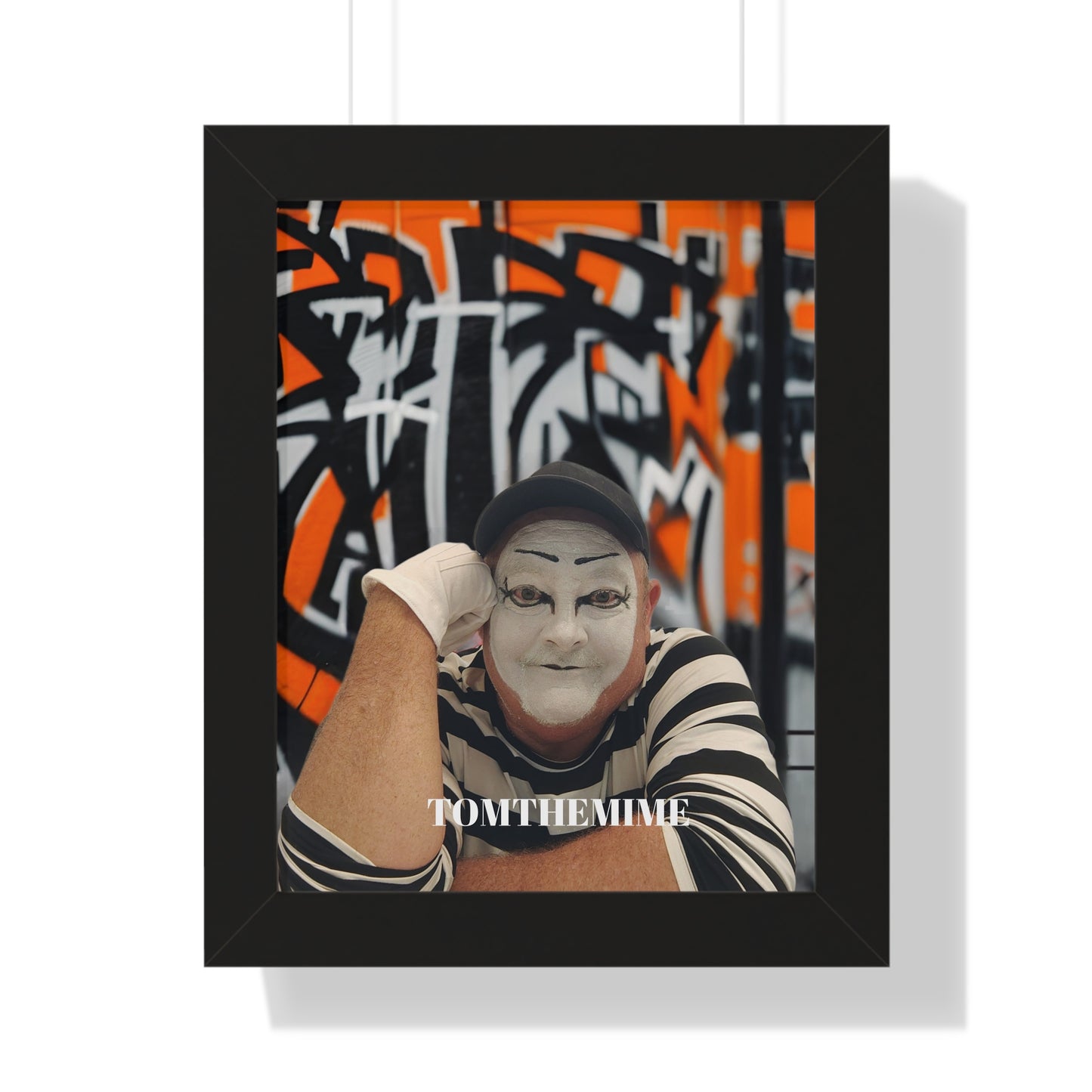 Urban Art Framed Poster - 'Tom the Mime' Wall Decor