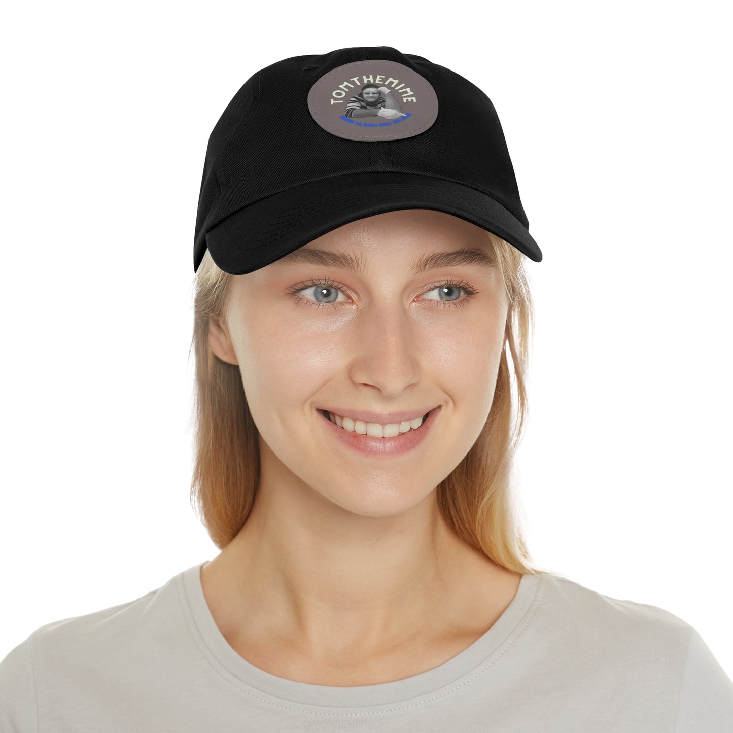 Stylish Dad Hat with Round Leather Patch - Perfect Gift for Dads
