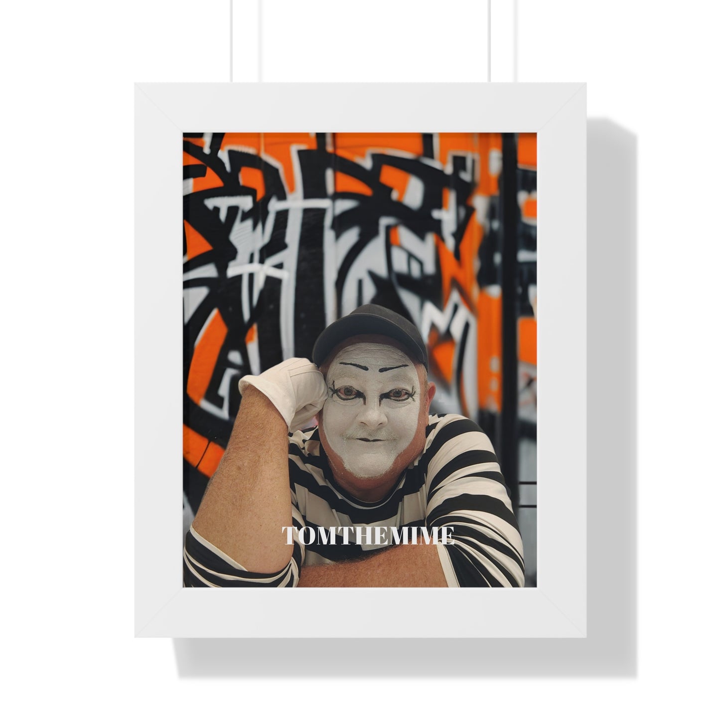 Urban Art Framed Poster - 'Tom the Mime' Wall Decor