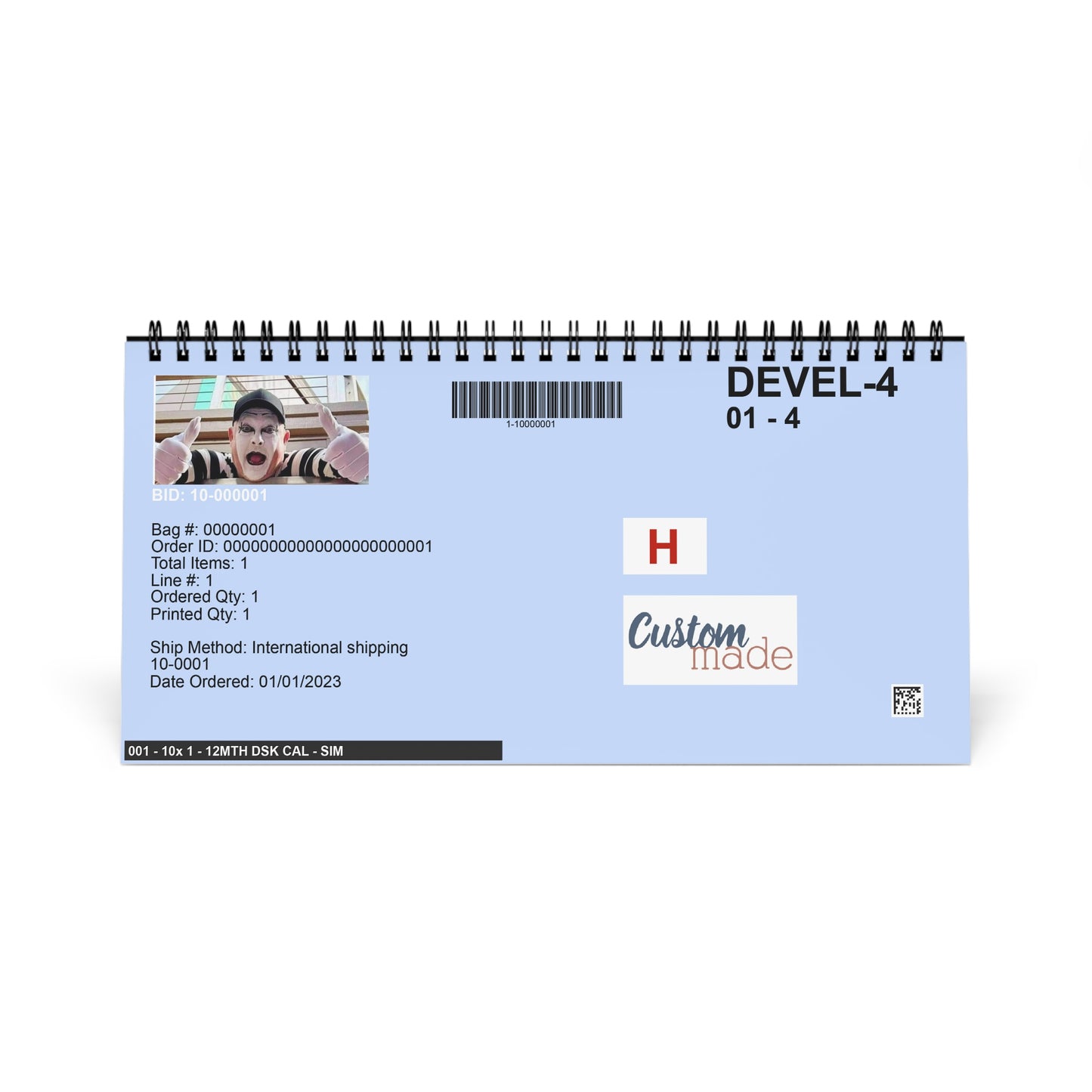 Custom Desktop Calendar with Playful Design - Perfect for Home or Office