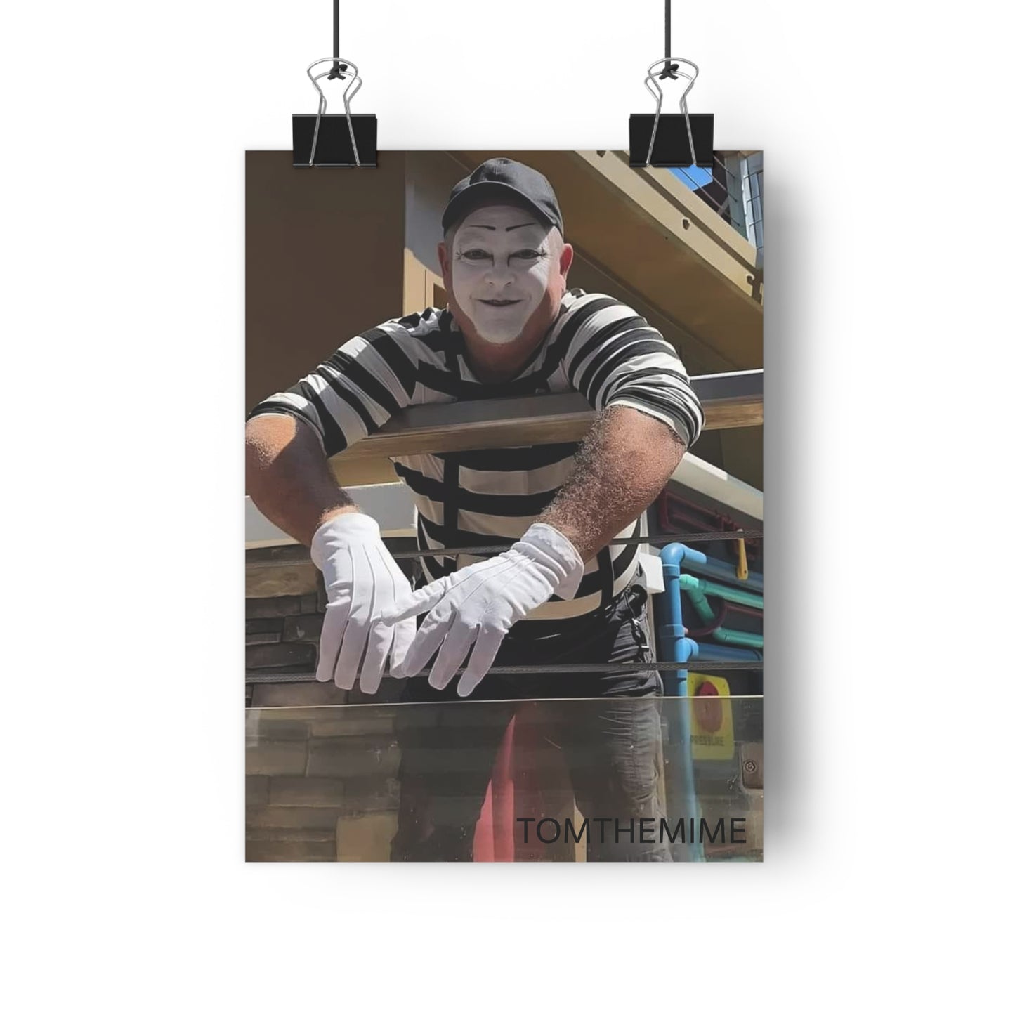 Whimsical Giclée Art Print of a Mime Performer - Perfect for Home Decor and Gifts