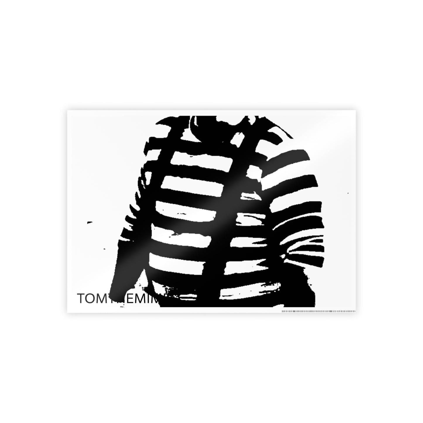 Modern Gloss Poster - Minimalist Black & White Striped Art for Home Decor