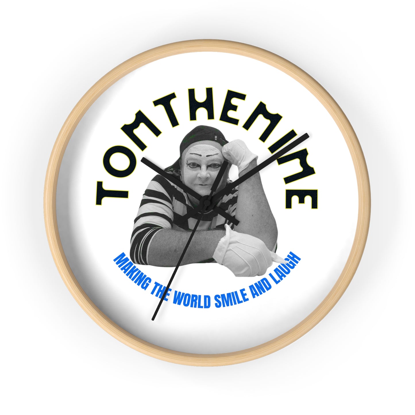 Tomthemime Wall Clock - Brighten Your Day with Humor | Unique Gift for Clowns & Performers