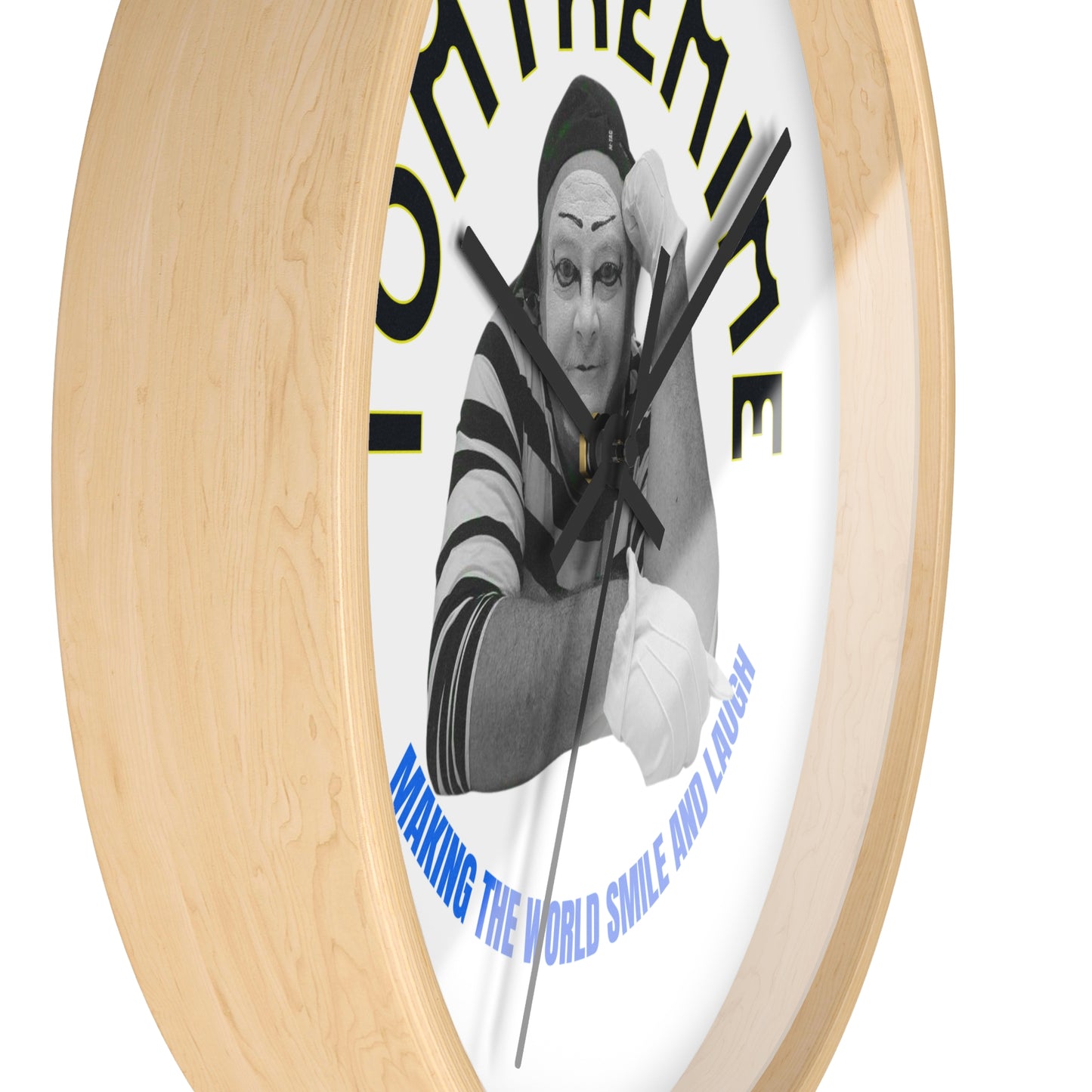 Tomthemime Wall Clock - Brighten Your Day with Humor | Unique Gift for Clowns & Performers