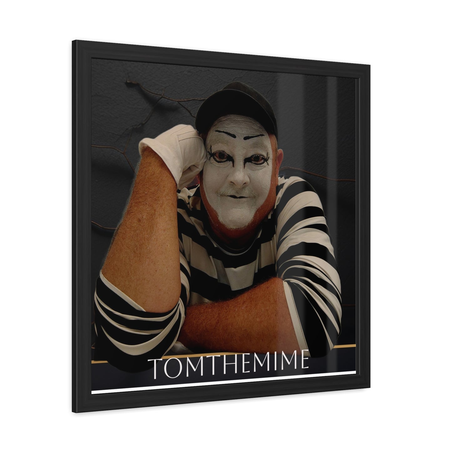 Whimsical Framed Poster of Tom the Mime | Unique Home Decor | Gift for Theater Lovers