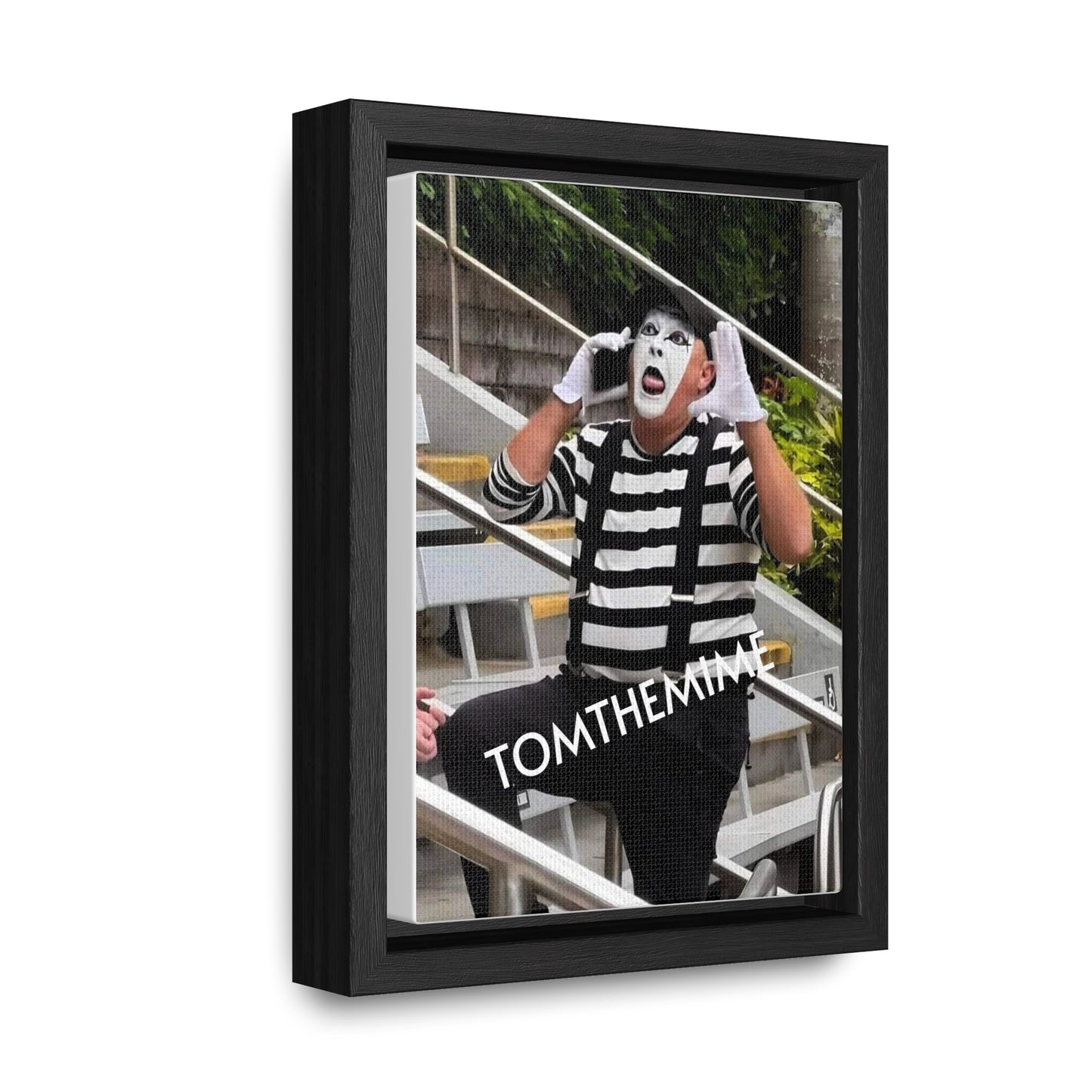 Tom the Mime Gallery Canvas Wraps - Vertical Framed Art for Home Decor
