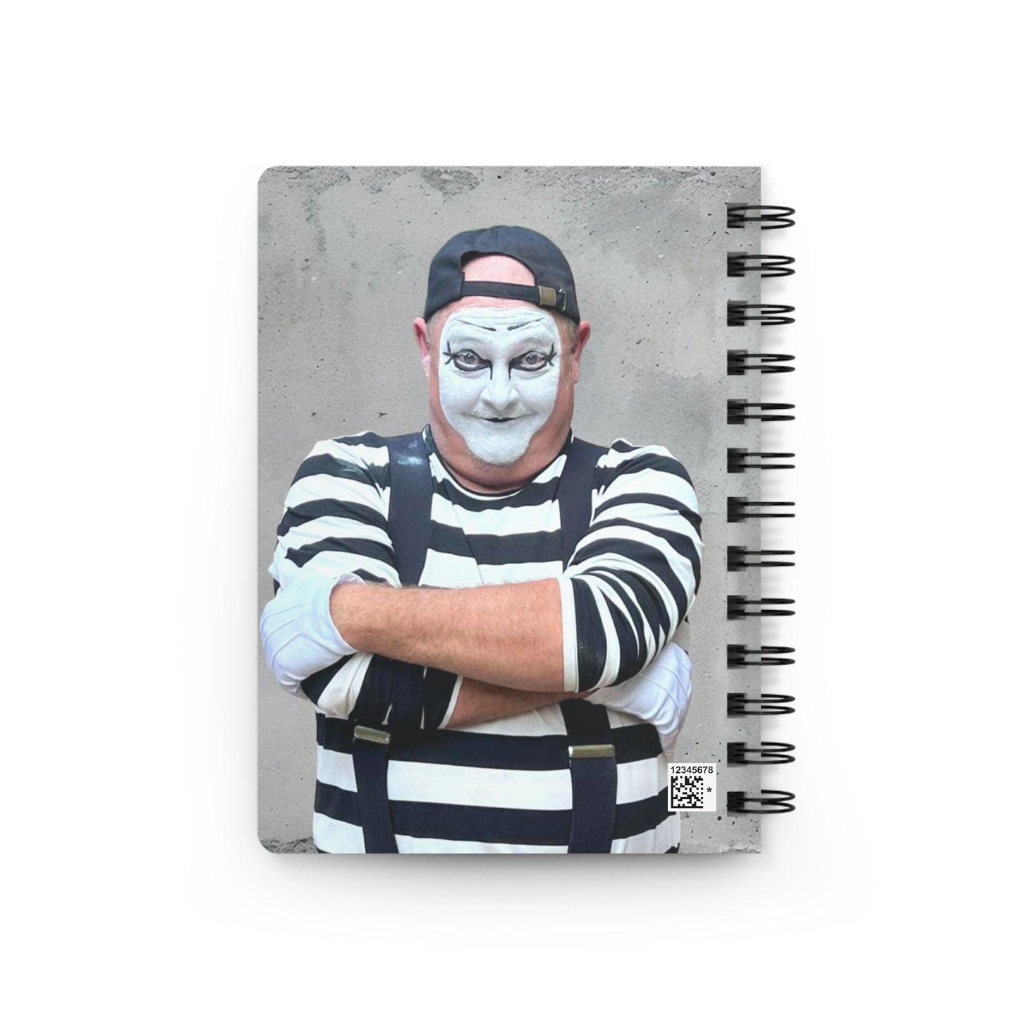 Whimsical Clown Spiral Bound Journal – Creative Notebook for Artists and Dreamers