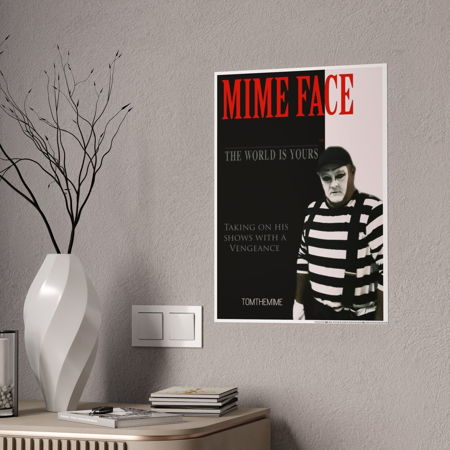 Vengeful Mime Gloss Poster - Unique Art Print for Decoration