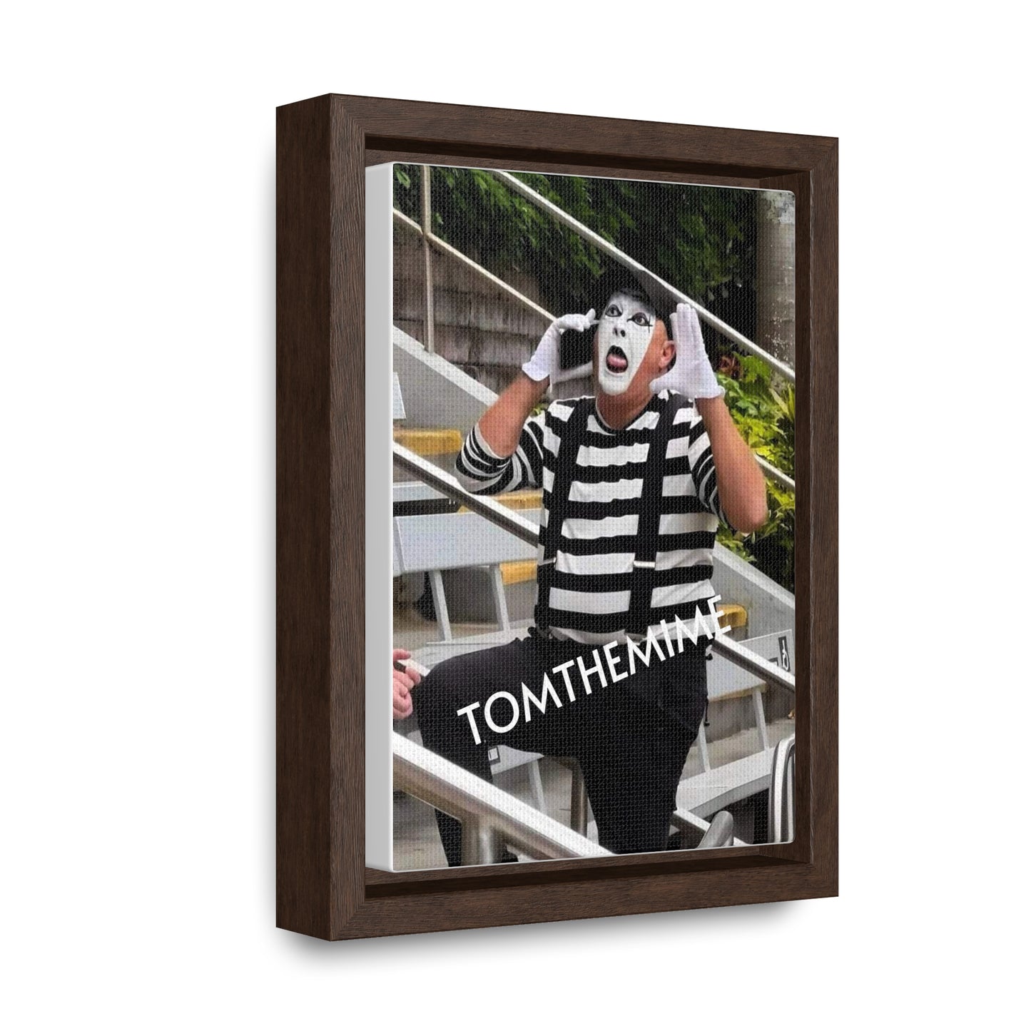 Tom the Mime Gallery Canvas Wraps - Vertical Framed Art for Home Decor