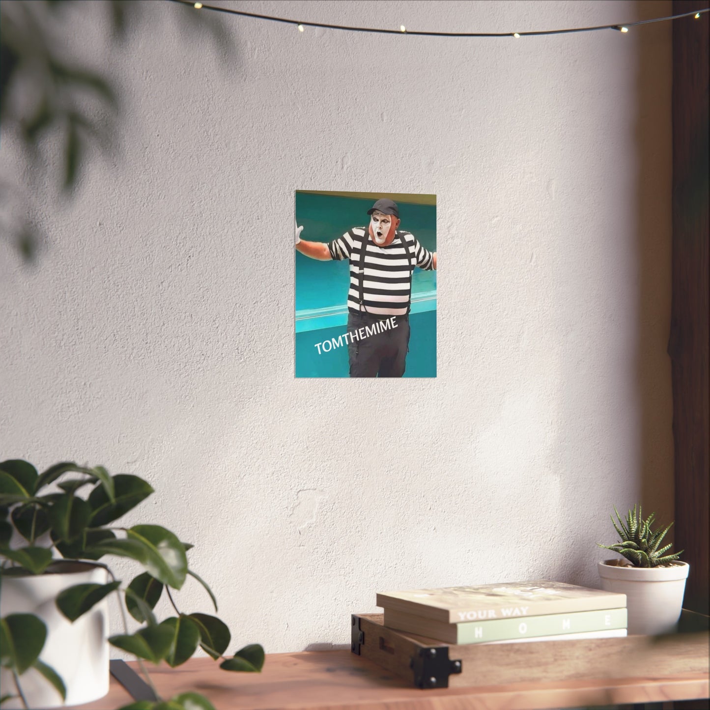 Whimsical Mime Fine Art Poster - Fun Home Decor for Kids & Clowns