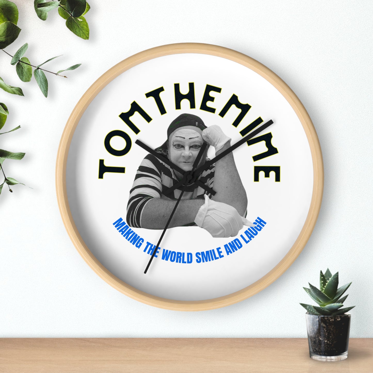 Tomthemime Wall Clock - Brighten Your Day with Humor | Unique Gift for Clowns & Performers