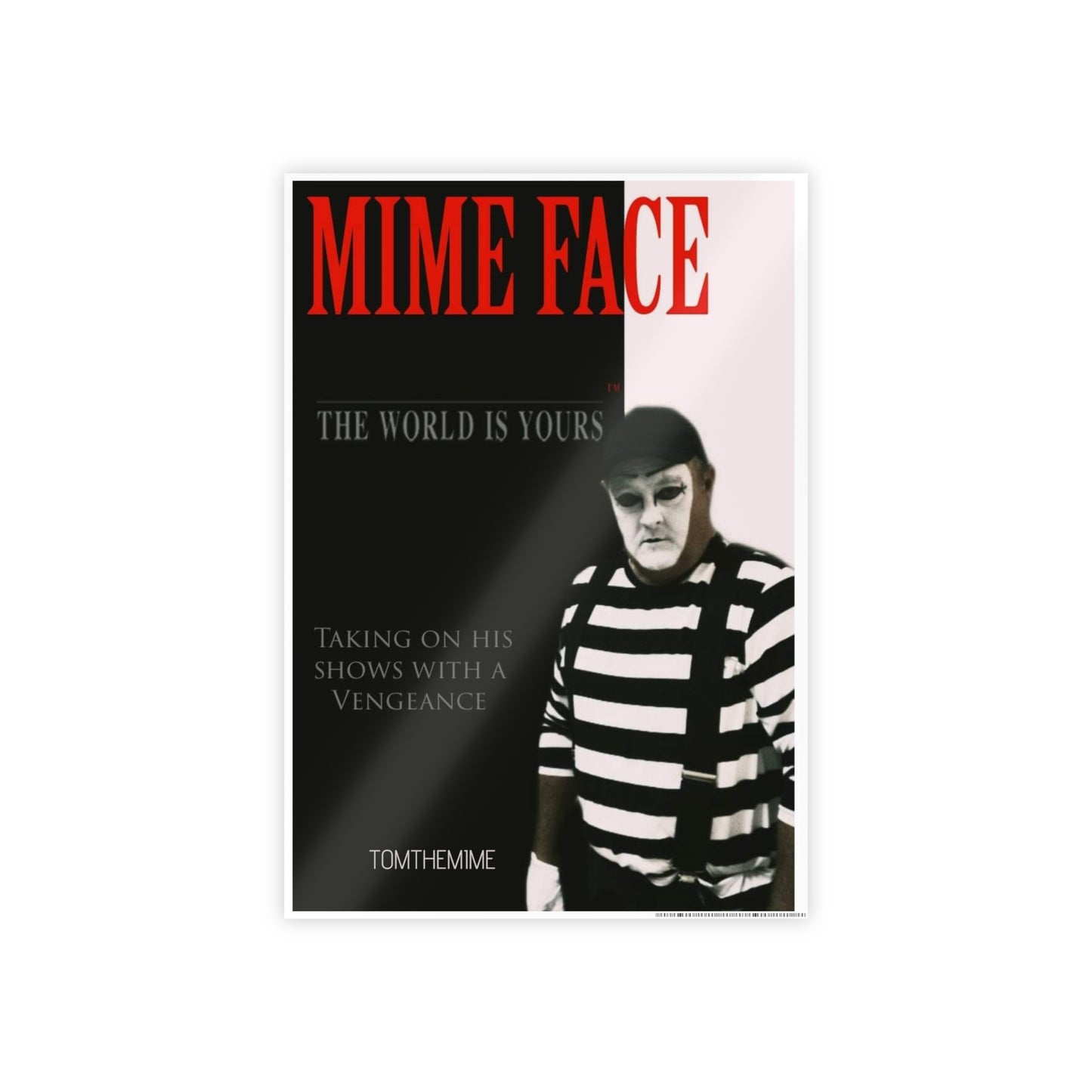 Vengeful Mime Gloss Poster - Unique Art Print for Decoration