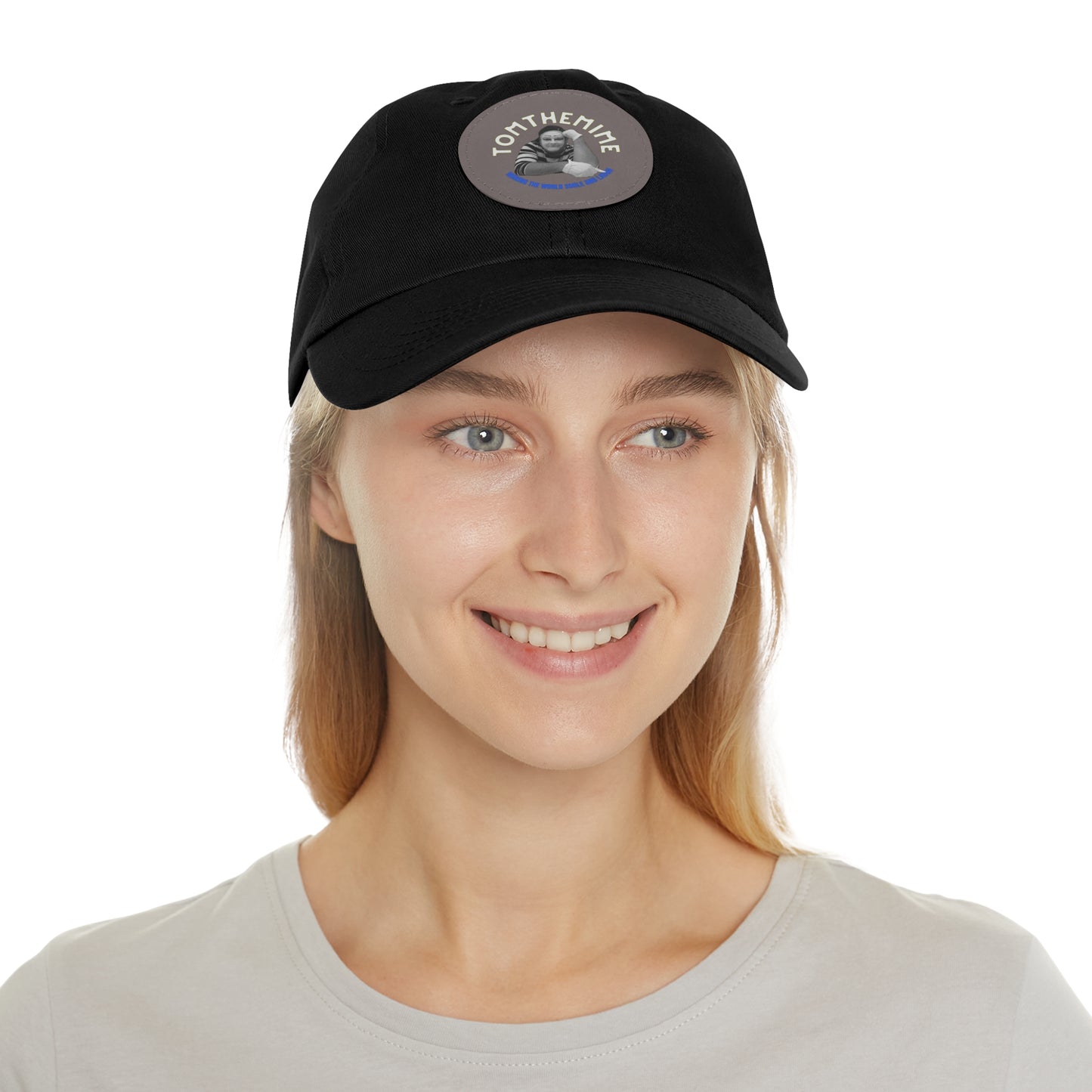 Stylish Dad Hat with Round Leather Patch - Perfect Gift for Dads