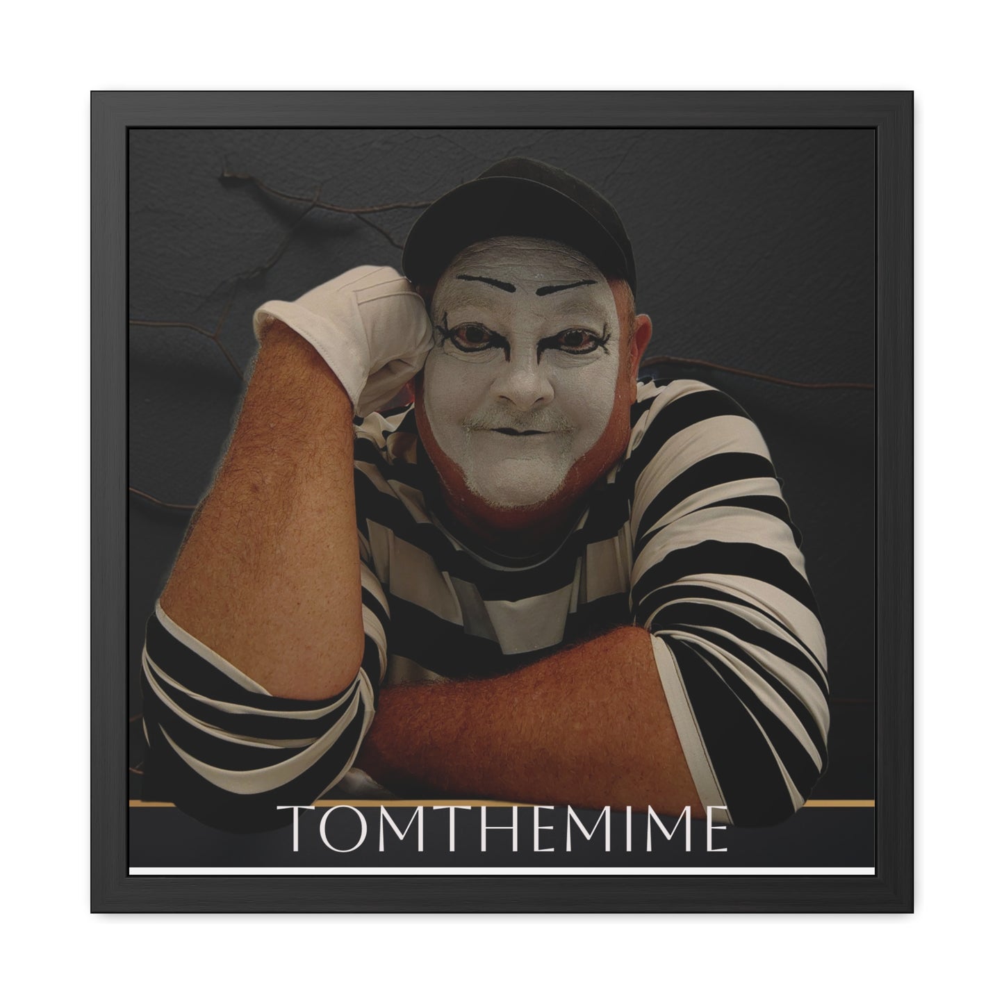 Whimsical Framed Poster of Tom the Mime | Unique Home Decor | Gift for Theater Lovers