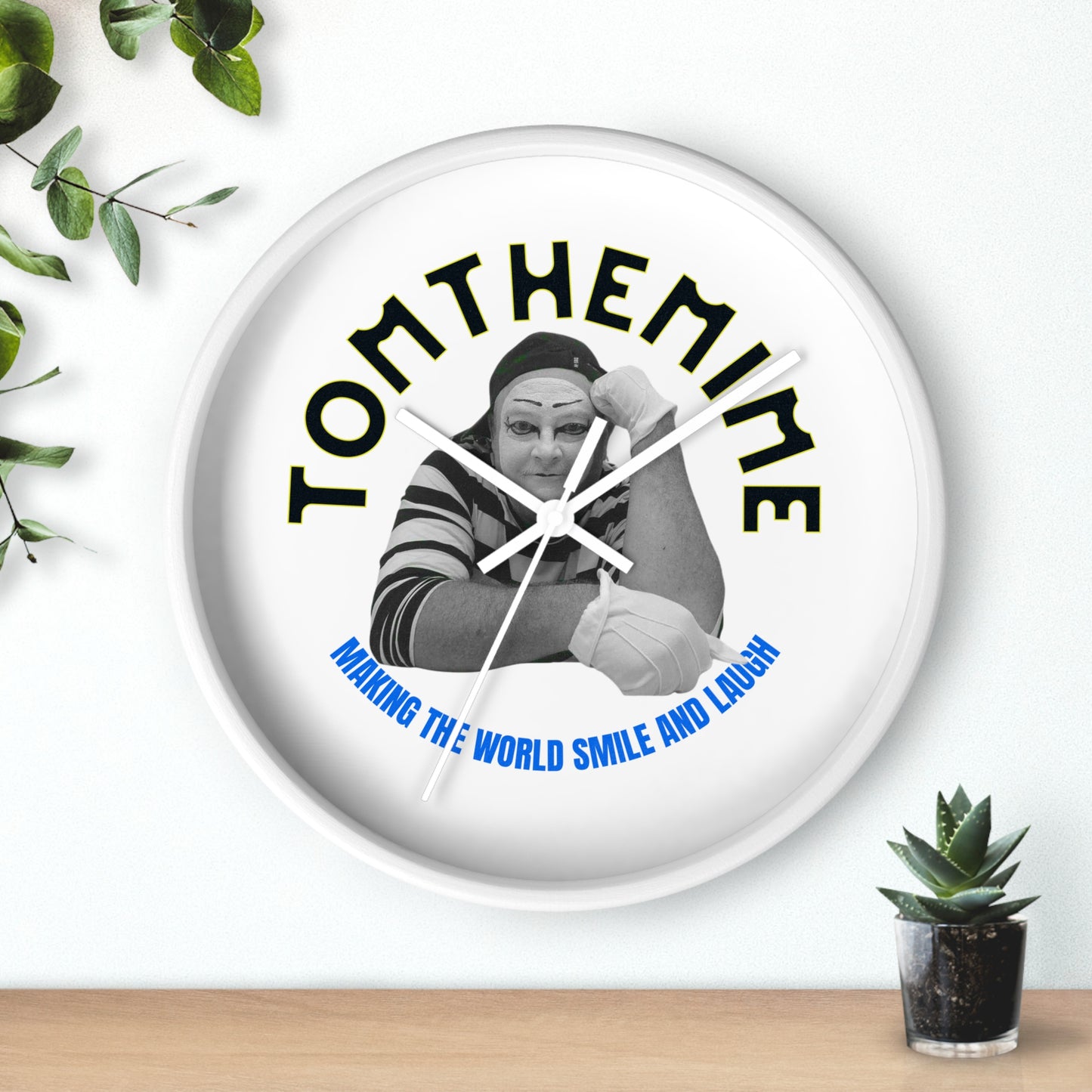 Tomthemime Wall Clock - Brighten Your Day with Humor | Unique Gift for Clowns & Performers