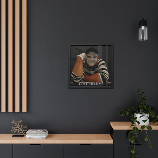 Whimsical Framed Poster of Tom the Mime | Unique Home Decor | Gift for Theater Lovers