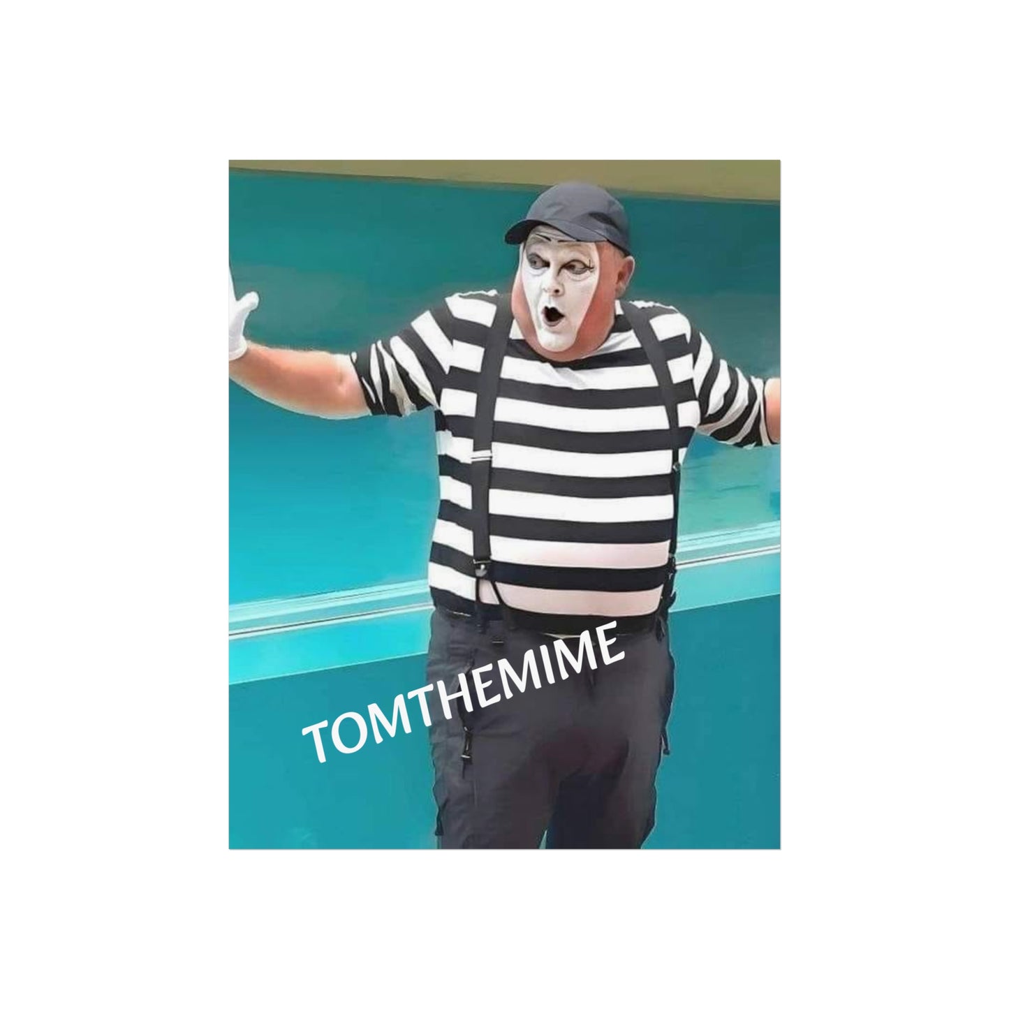 Whimsical Mime Fine Art Poster - Fun Home Decor for Kids & Clowns