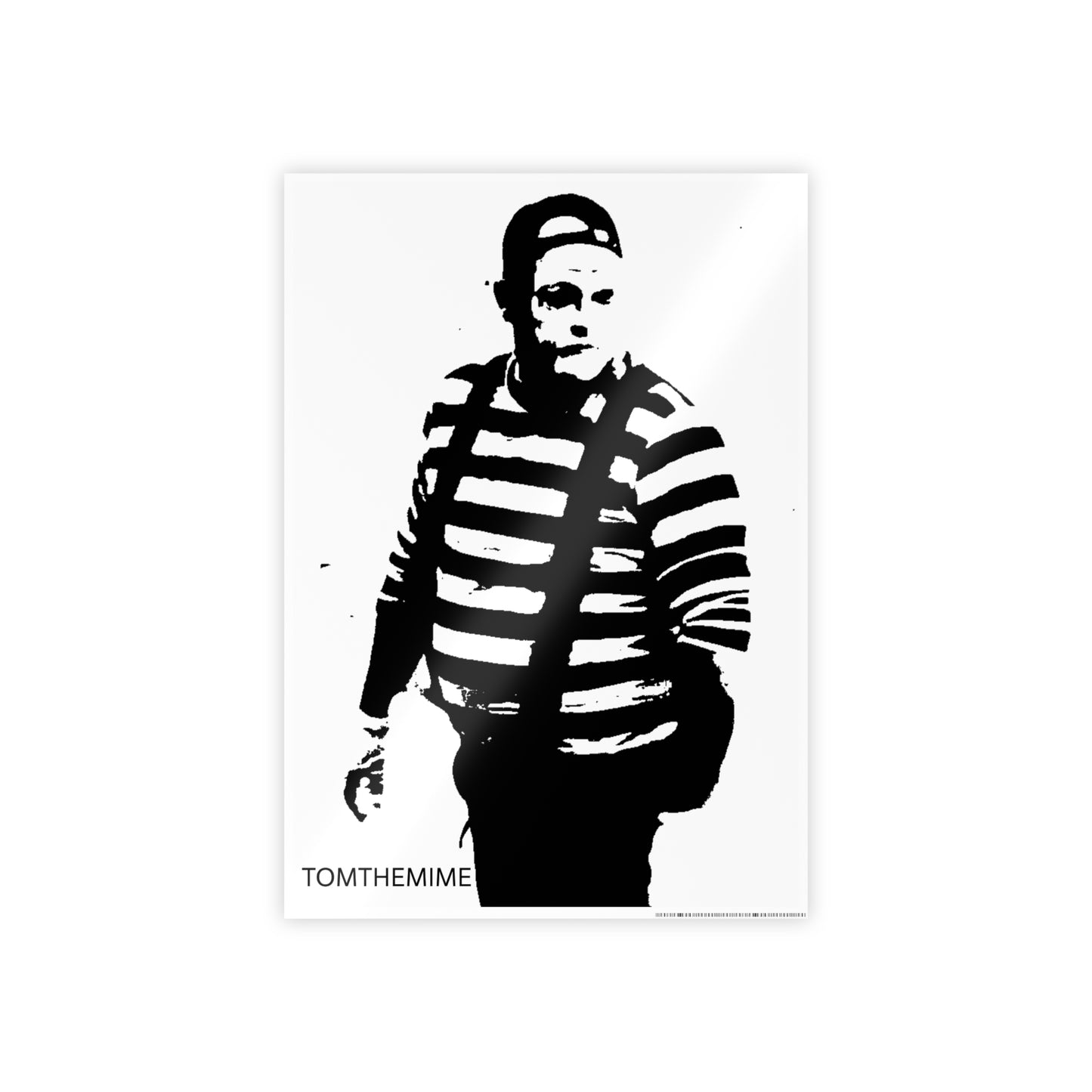 Modern Gloss Poster - Minimalist Black & White Striped Art for Home Decor