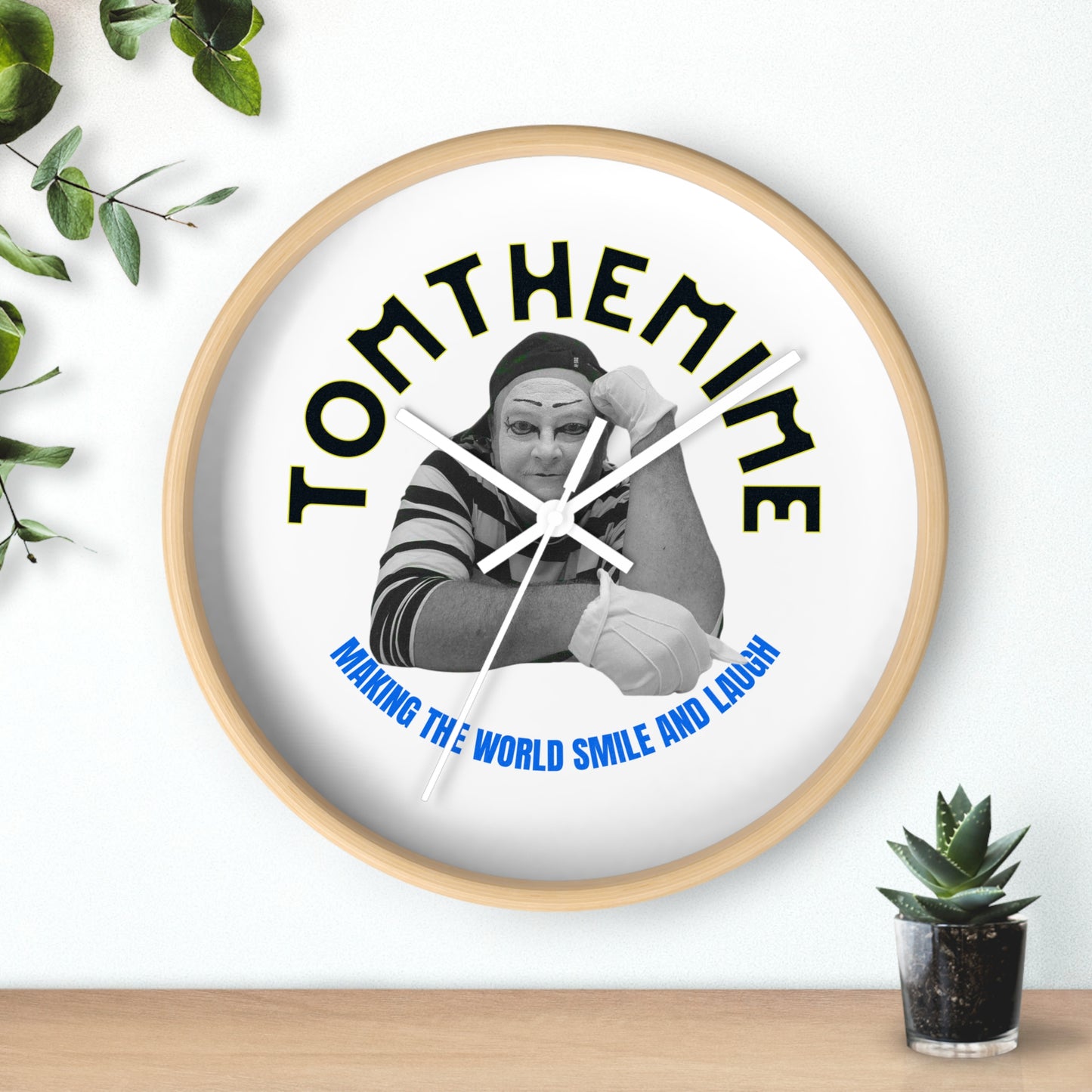 Tomthemime Wall Clock - Brighten Your Day with Humor | Unique Gift for Clowns & Performers