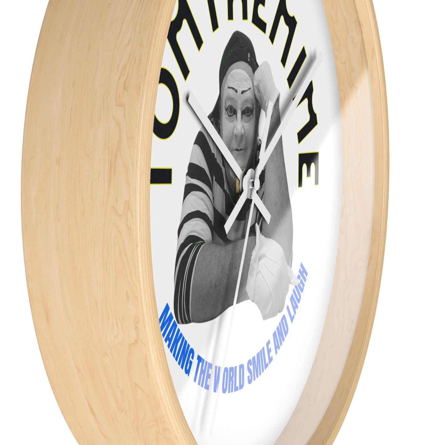 Tomthemime Wall Clock - Brighten Your Day with Humor | Unique Gift for Clowns & Performers