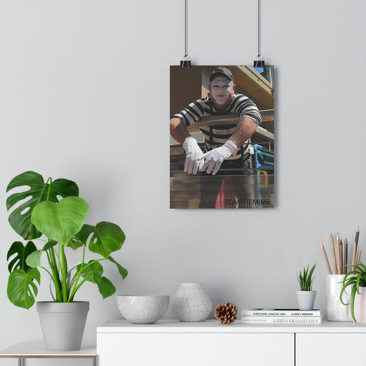 Whimsical Giclée Art Print of a Mime Performer - Perfect for Home Decor and Gifts