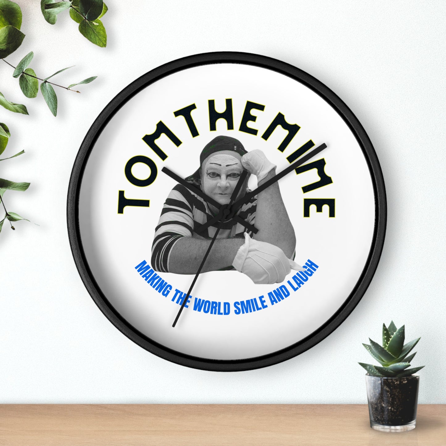 Tomthemime Wall Clock - Brighten Your Day with Humor | Unique Gift for Clowns & Performers