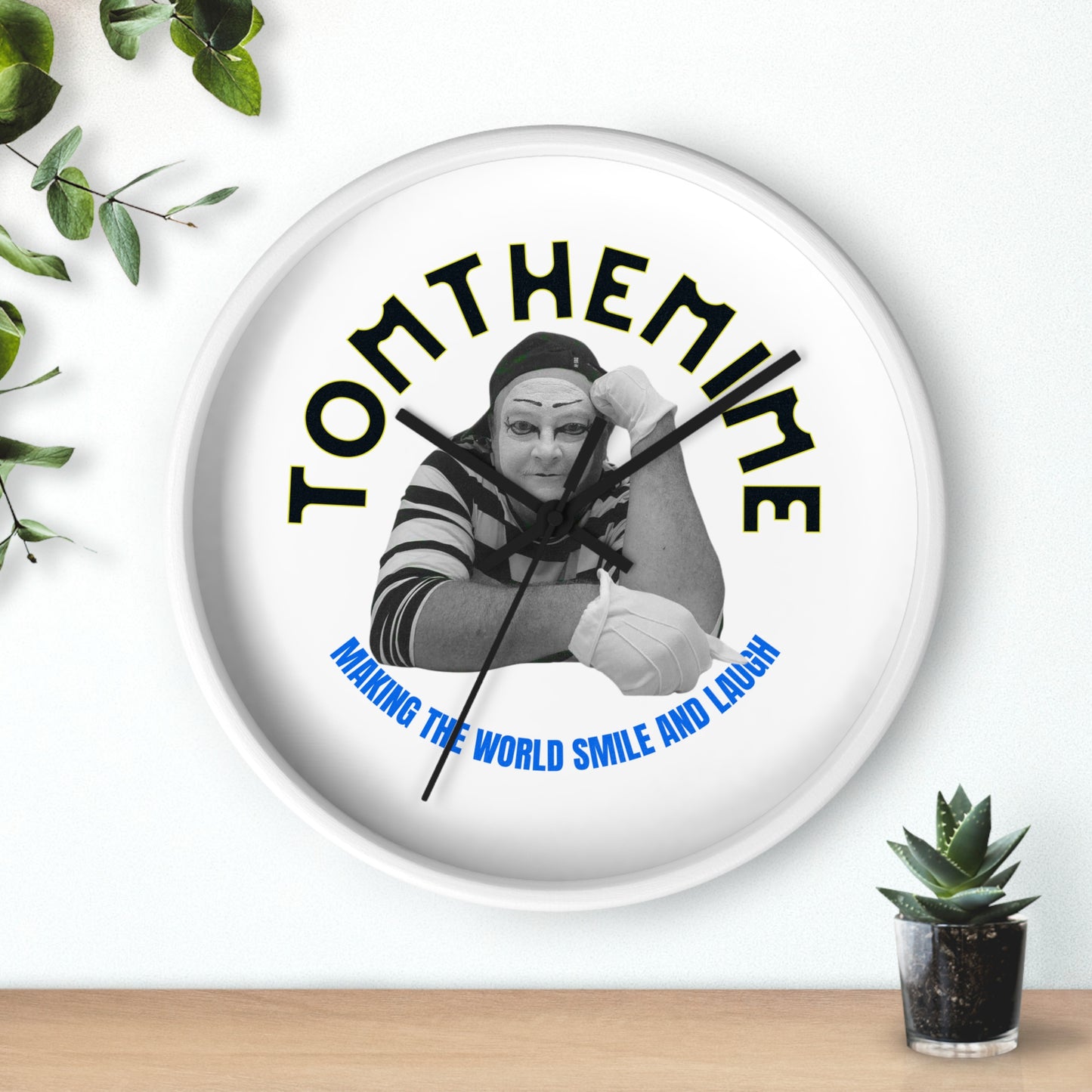 Tomthemime Wall Clock - Brighten Your Day with Humor | Unique Gift for Clowns & Performers