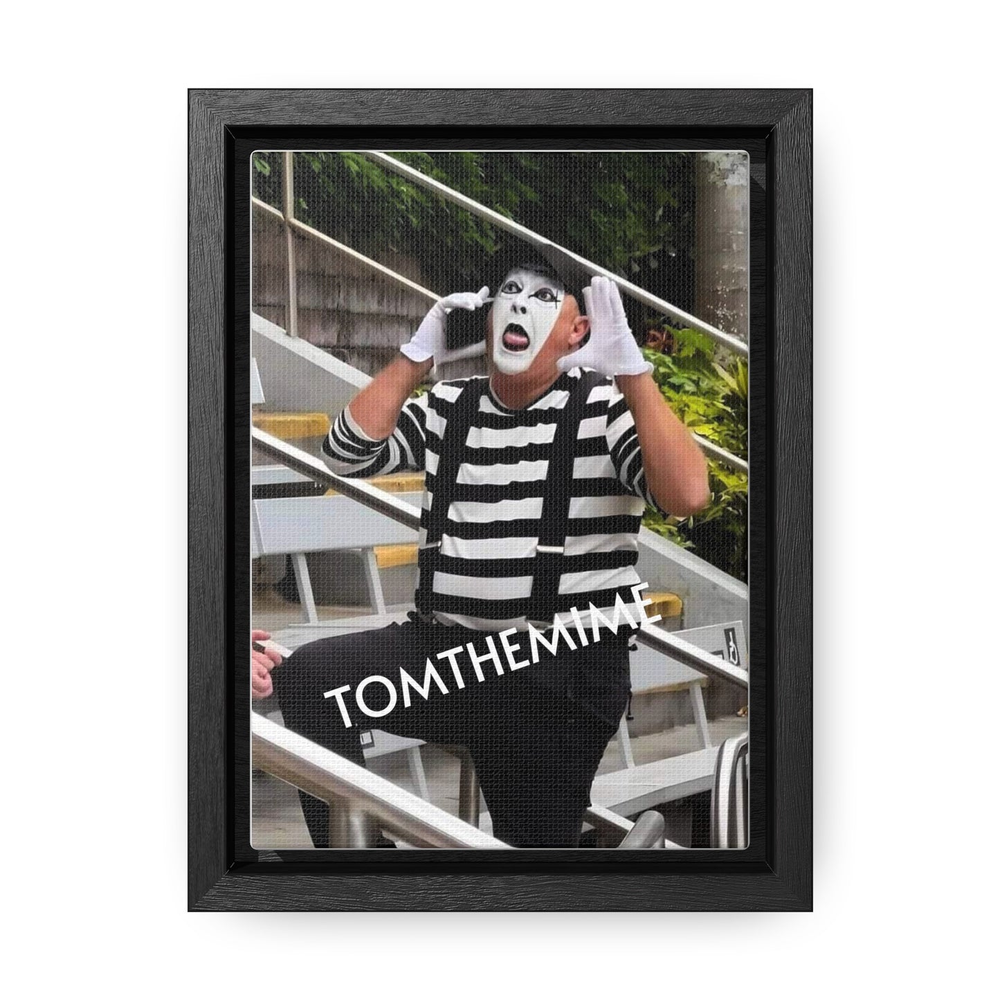 Tom the Mime Gallery Canvas Wraps - Vertical Framed Art for Home Decor