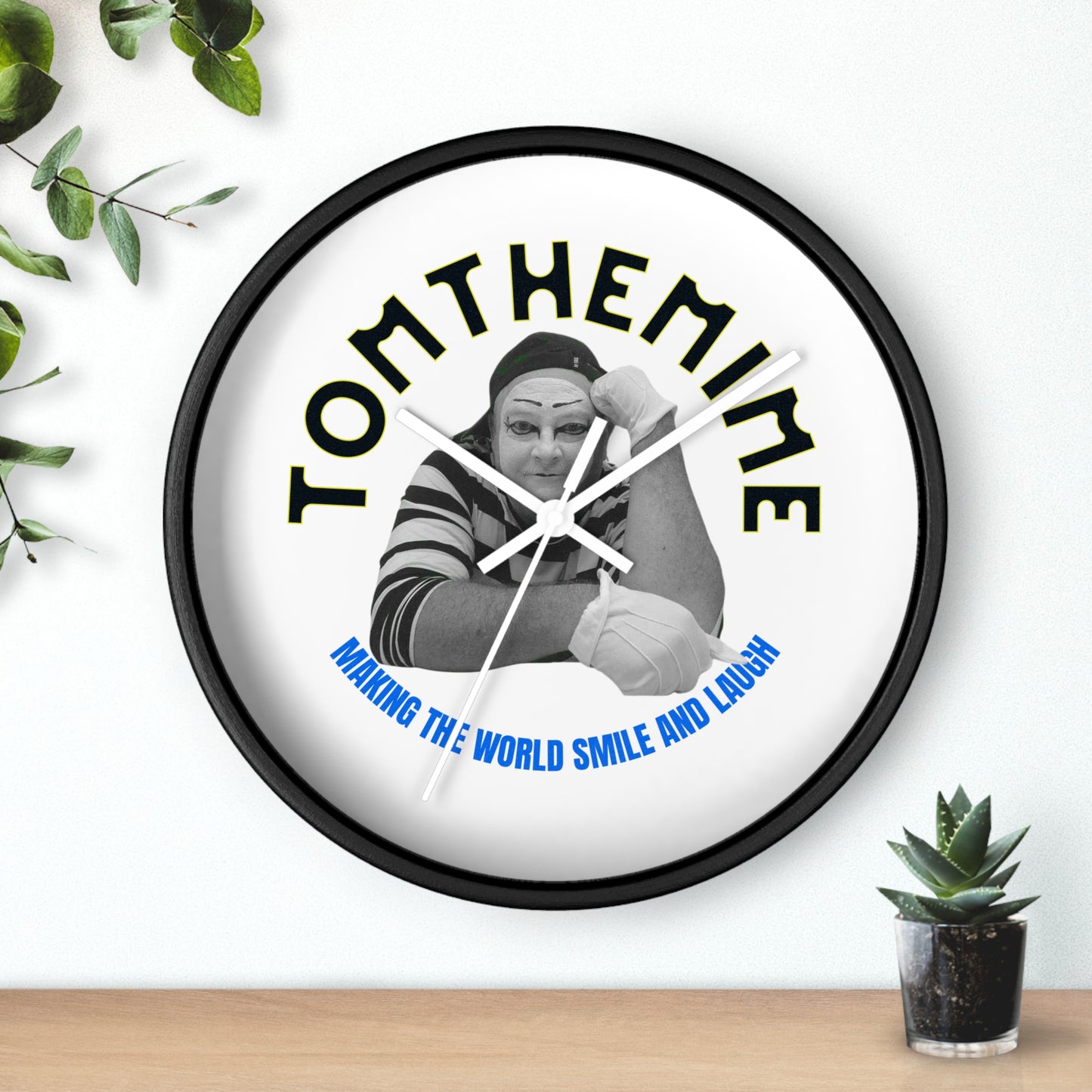 Tomthemime Wall Clock - Brighten Your Day with Humor | Unique Gift for Clowns & Performers